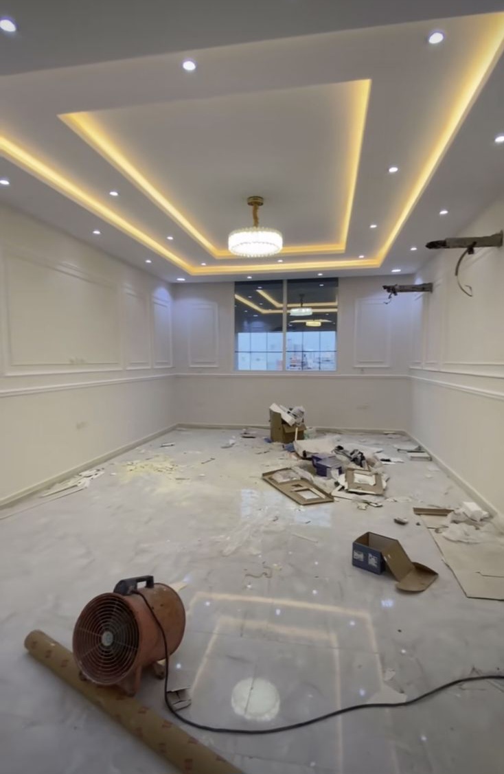 LED ceiling lighting installation in a Manchester home